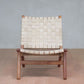 Masaya Lounge Chair - Natural Leather And Royal Mahogany | Lounge Chairs | Modishstore - 2