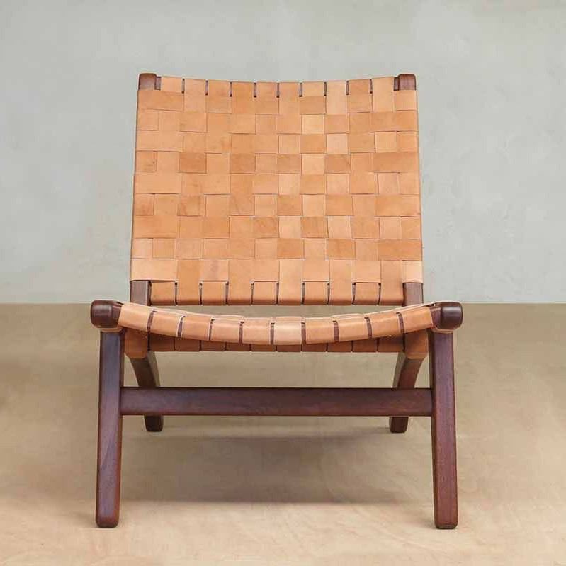 Masaya Lounge Chair - Barley Leather | Lounge Chairs | Modishstore - 5