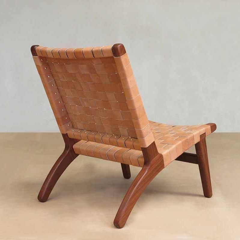 Masaya Lounge Chair - Barley Leather | Lounge Chairs | Modishstore - 4