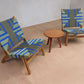 Masaya Lounge Chair - Emerald Coast Pattern and Teak | Lounge Chairs | Modishstore - 3