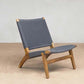 Masaya Woven Lounge Chair - Charcoal | Lounge Chairs | Modishstore