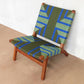 Masaya Lounge Chair - Emerald Coast Pattern And Royal Mahogany | Lounge Chairs | Modishstore - 2