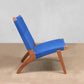 Masaya Lounge Chair - Azulina And Royal Mahogany | Lounge Chairs | Modishstore - 3