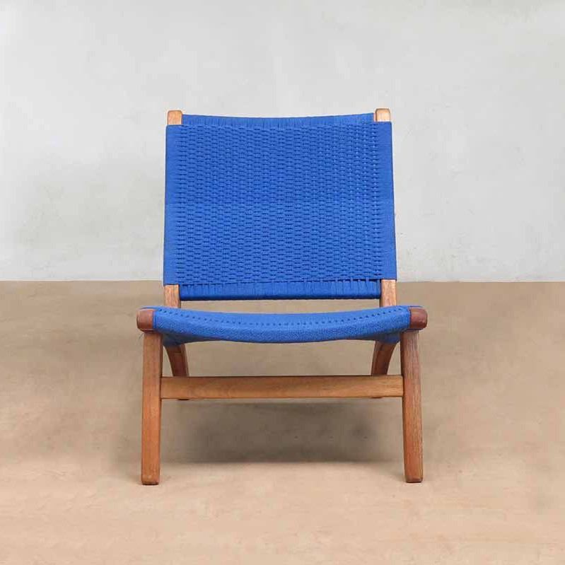 Masaya Lounge Chair - Azulina And Royal Mahogany | Lounge Chairs | Modishstore - 2