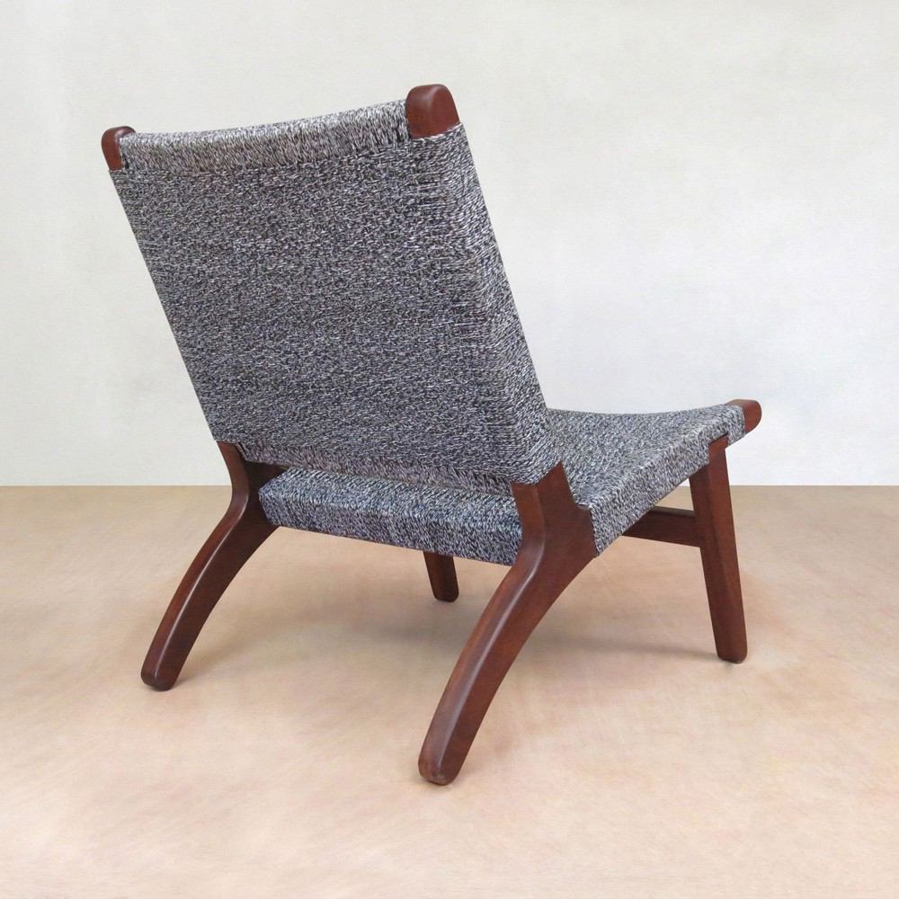 Masaya Lounge Chair - Granito Handwoven Manila And Rosita Walnut | Lounge Chairs | Modishstore - 3