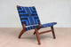 Masaya Lounge Chair, Midnight Blue Pattern | Lounge Chairs | Modishstore - 3