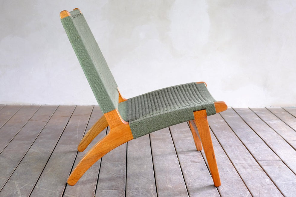 Masaya Woven Manila Lounge Chair - Green | Lounge Chairs | Modishstore - 5