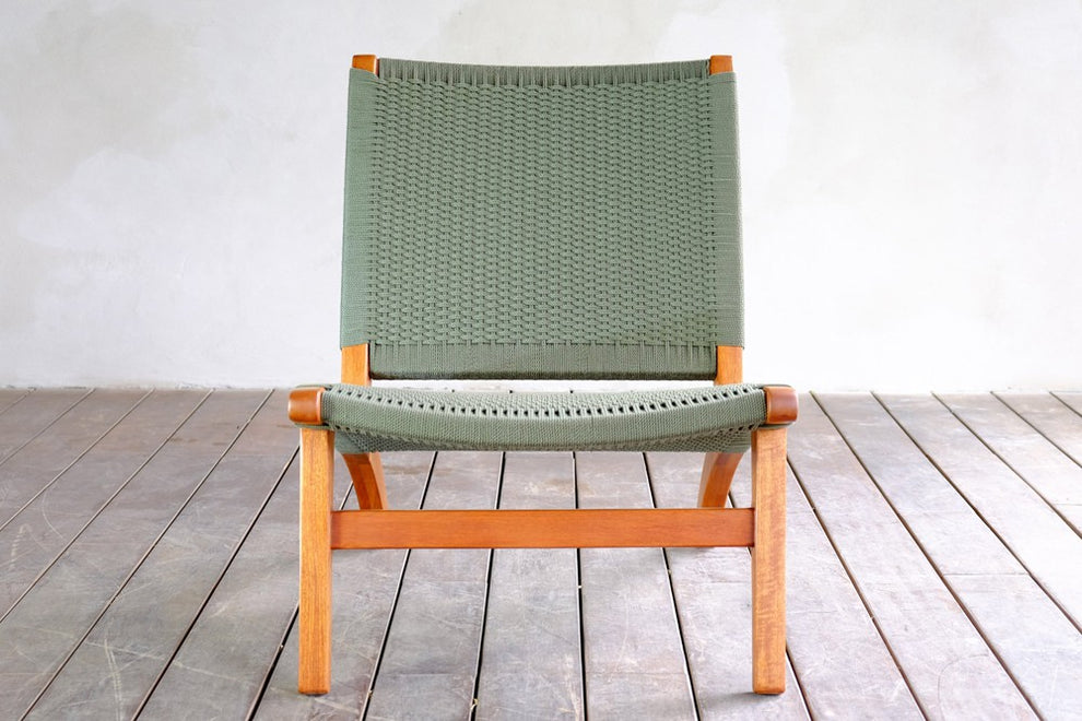 Masaya Woven Manila Lounge Chair - Green | Lounge Chairs | Modishstore - 4