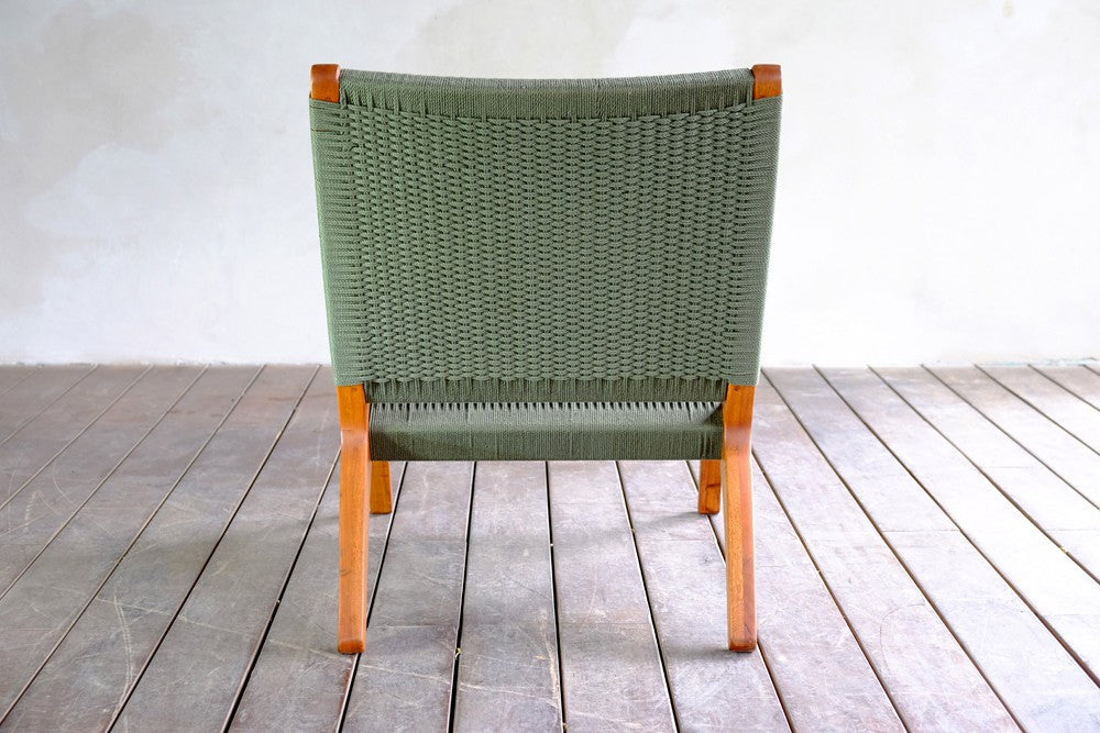 Masaya Woven Manila Lounge Chair - Green | Lounge Chairs | Modishstore - 3