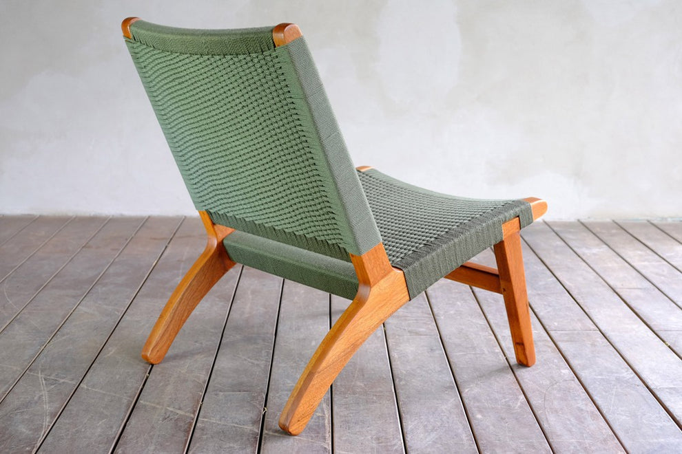 Masaya Woven Manila Lounge Chair - Green | Lounge Chairs | Modishstore - 2