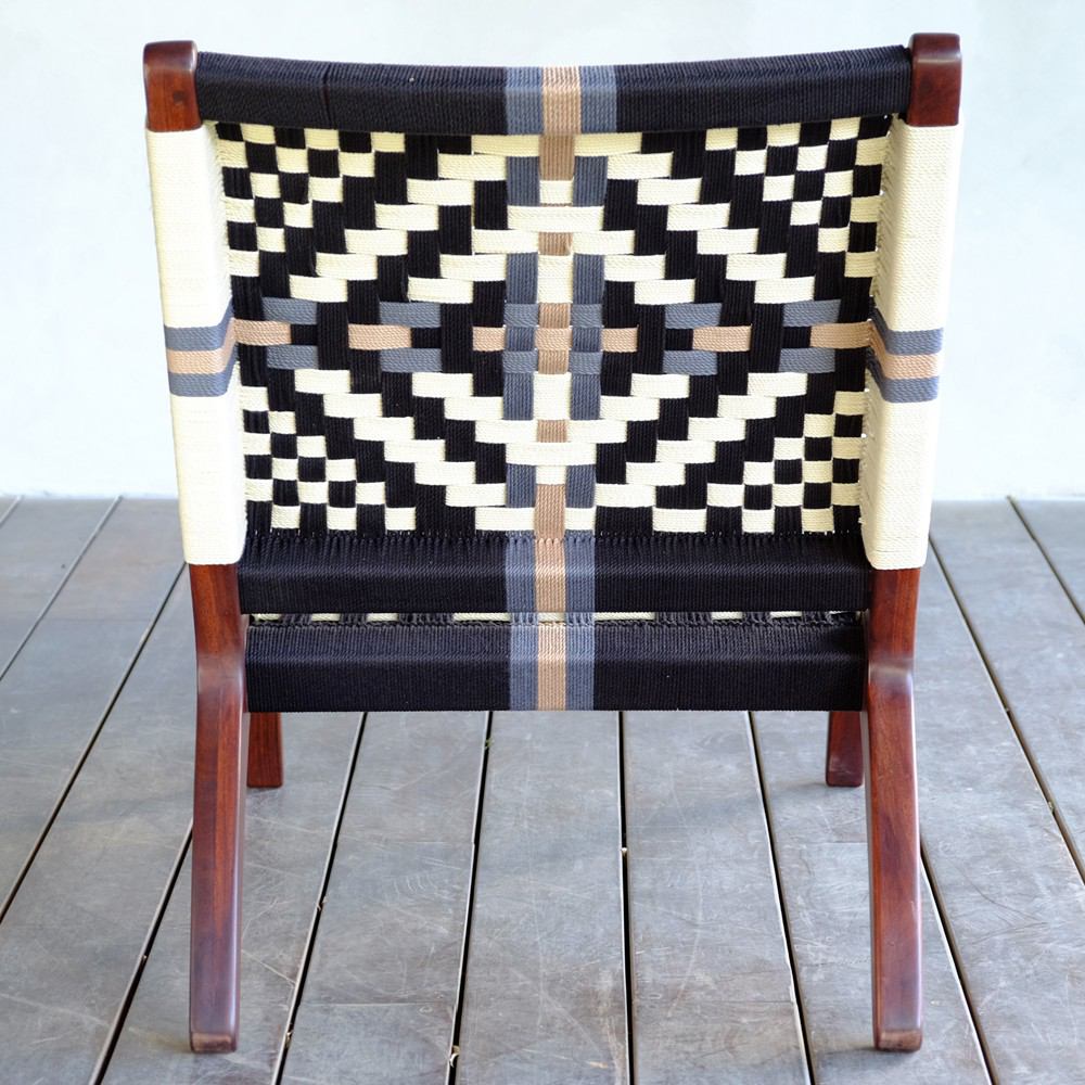 Masaya Lounge Chair - Colonial Pattern & Rosita Walnut | Lounge Chairs | Modishstore - 5