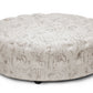 baxton studio cardiff beige script print modern tufted ottoman | Modish Furniture Store-2
