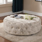 baxton studio cardiff beige script print modern tufted ottoman | Modish Furniture Store-5