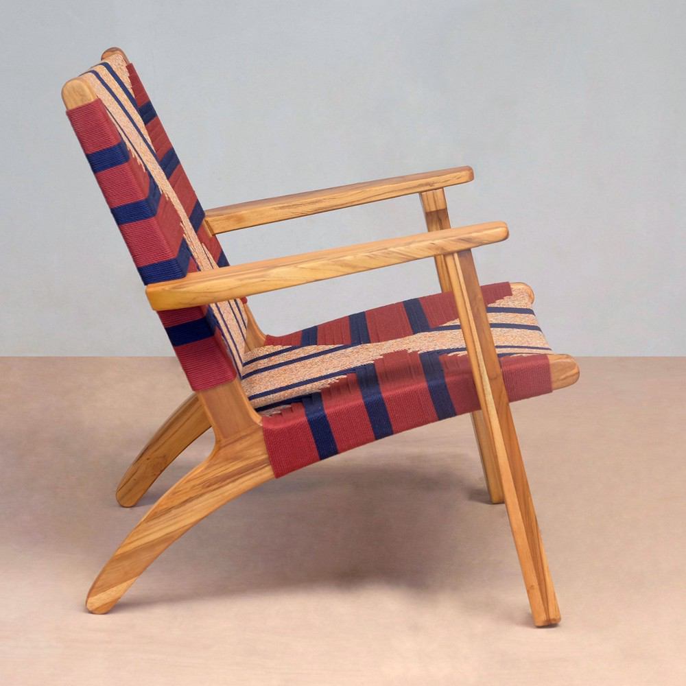 Masaya Arm Chair - Momotombo Pattern & Teak | Armchairs | Modishstore - 5