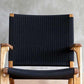 Masaya Arm Chair - Handwoven Black Manila & Teak Hardwood | Armchairs | Modishstore - 8