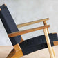 Masaya Arm Chair - Handwoven Black Manila & Teak Hardwood | Armchairs | Modishstore - 4