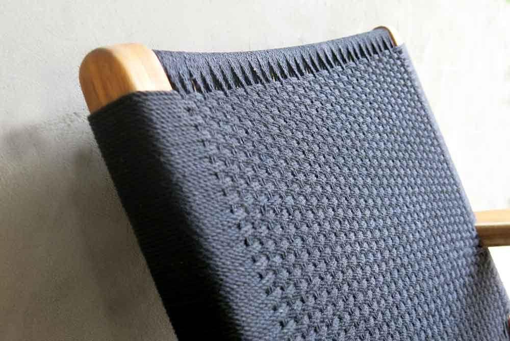 Masaya Arm Chair - Handwoven Black Manila & Teak Hardwood | Armchairs | Modishstore - 10