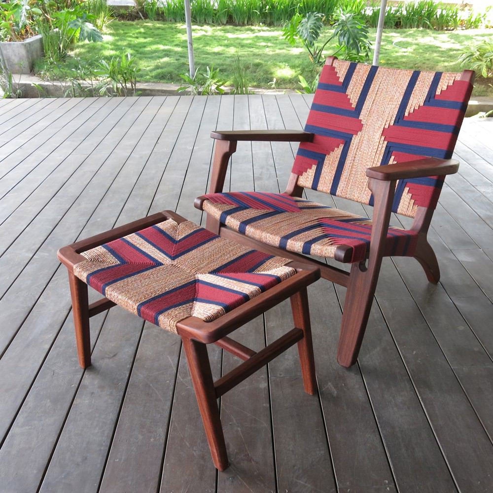 Masaya Arm Chair - Momotombo Pattern & Rosita Walnut | Armchairs | Modishstore - 3