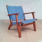 Masaya Arm Chair - Indigo Handwoven Manila And Rosita Walnut | Armchairs | Modishstore