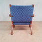 Masaya Arm Chair - Indigo Handwoven Manila And Rosita Walnut | Armchairs | Modishstore - 4