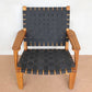 Masaya Outdoor Masaya Arm Chair - Charcoal Sunbrella Strap And Teak | Armchairs | Modishstore - 6