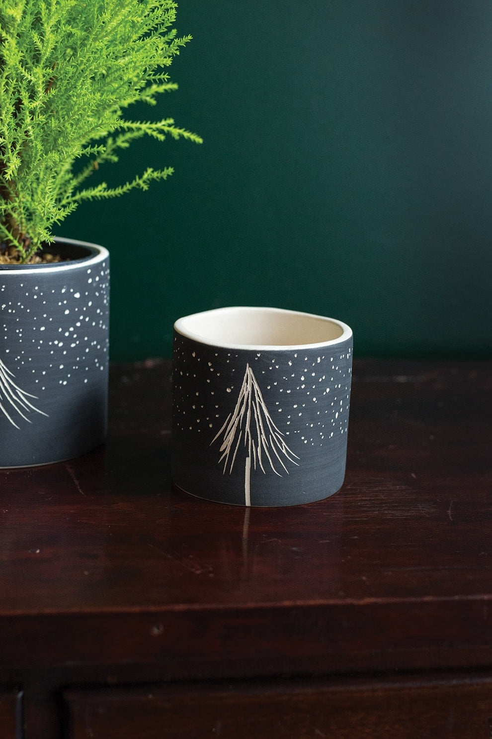 Dark Night Pot Set of 6 By Accent Decor | Outdoor Planters, Troughs & Cachepots | Modishstore - 1
