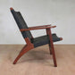 Masaya Abuelo Hardwood Lounge Chair - Black Leather And Rosita Walnut | Lounge Chairs | Modishstore - 3