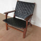 Masaya Abuelo Hardwood Lounge Chair - Black Leather And Rosita Walnut | Lounge Chairs | Modishstore - 2