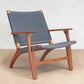 Masaya Abuelo Lounge Chair - Charcoal Handwoven Manila & Royal Mahogany | Lounge Chairs | Modishstore