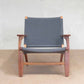 Masaya Abuelo Lounge Chair - Charcoal Handwoven Manila & Royal Mahogany | Lounge Chairs | Modishstore - 2