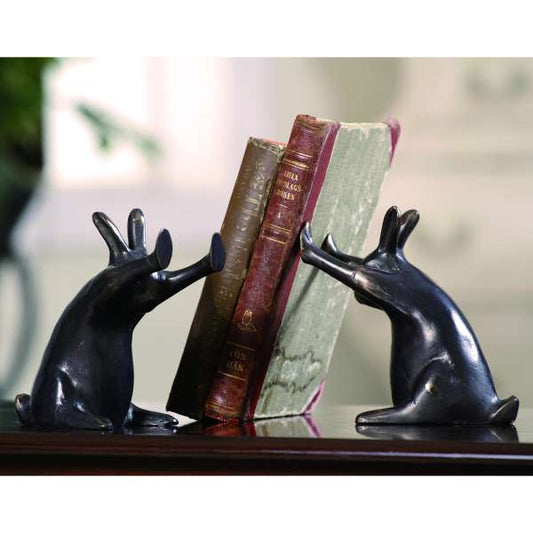 Rabbit Pushing Books Bookends By SPI Home | Bookends | Modishstore