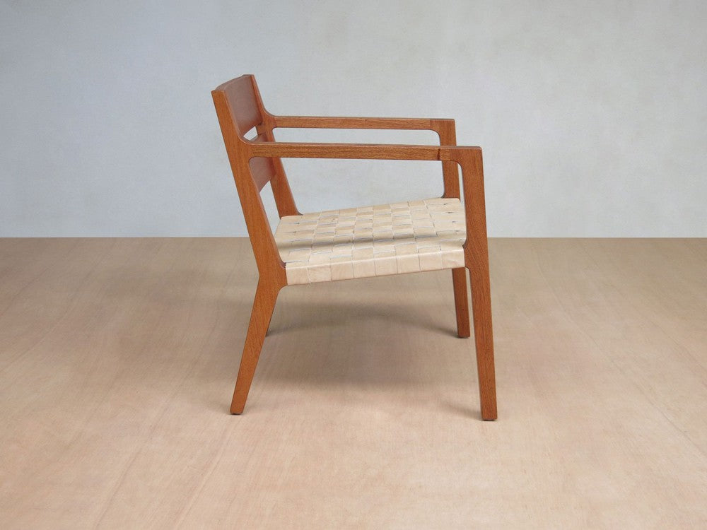 Masaya Managua Arm Chair - Natural Leather And Royal Mahogany | Armchairs | Modishstore - 4