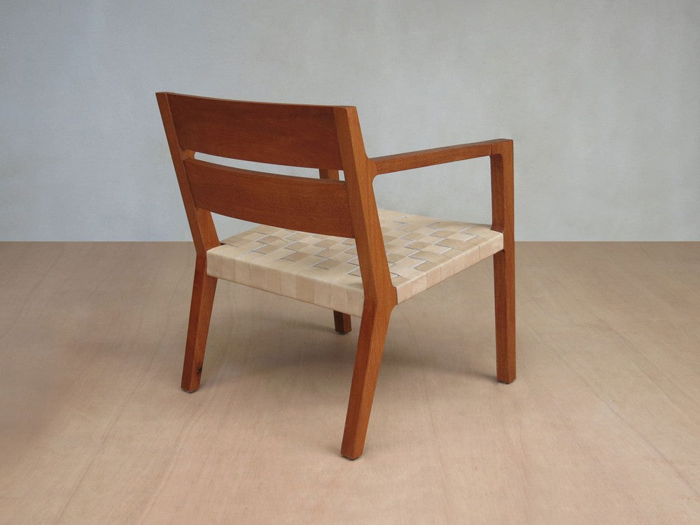 Masaya Managua Arm Chair - Natural Leather And Royal Mahogany | Armchairs | Modishstore - 3