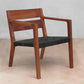 Masaya Managua Arm Chair - Black Leather And Royal Mahogany | Armchairs | Modishstore