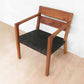 Masaya Managua Arm Chair - Black Leather And Royal Mahogany | Armchairs | Modishstore - 2