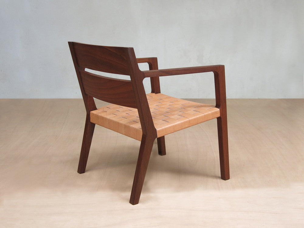 Masaya Managua Arm Chair - Barley Leather And Rosita Walnut | Armchairs | Modishstore - 3