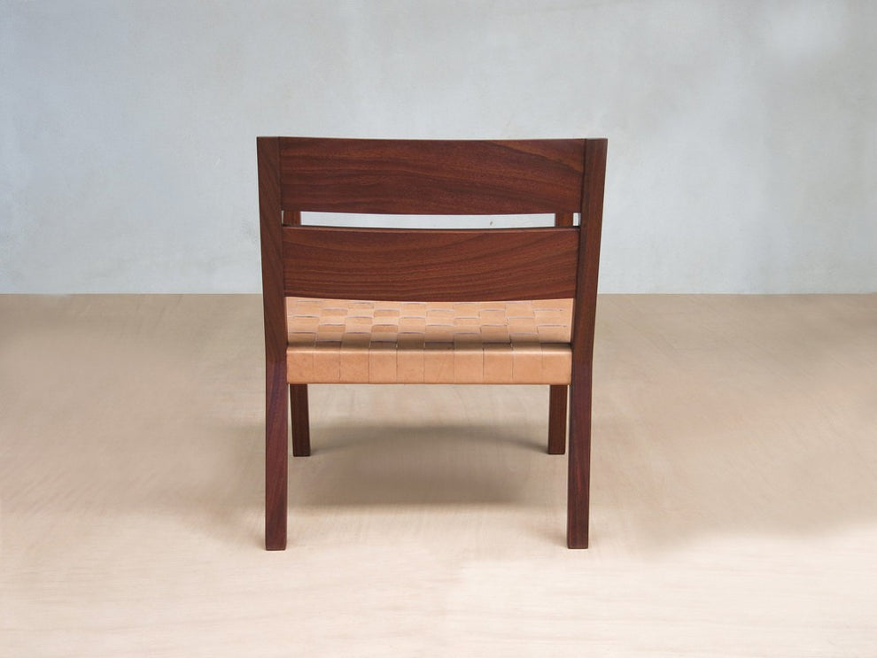 Masaya Managua Arm Chair - Barley Leather And Rosita Walnut | Armchairs | Modishstore - 2