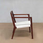 Masaya Managua Arm Chair - Handwoven White Chess Weave And Rosita Walnut | Lounge Chairs | Modishstore - 4