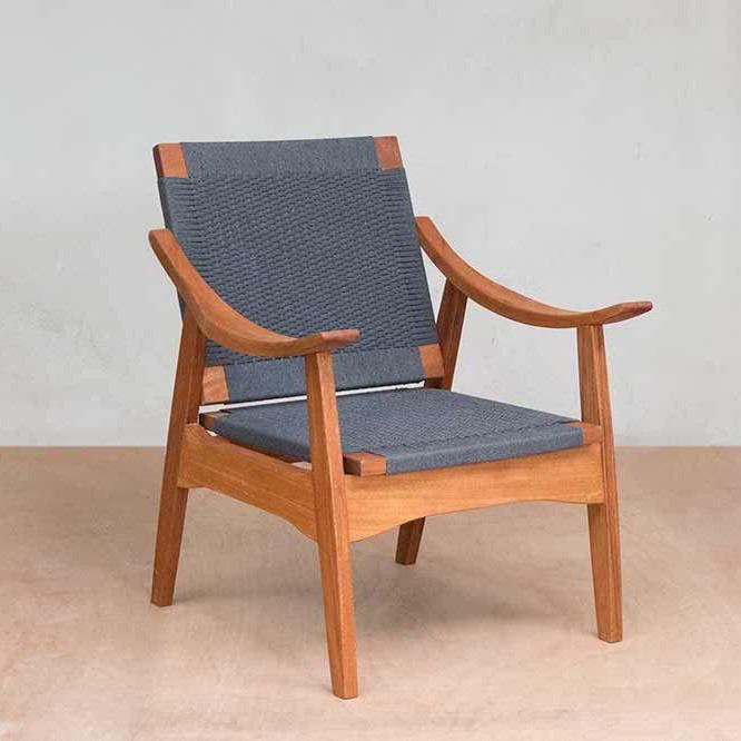 Masaya Izapa Woven Arm Chair - Charcoal | Armchairs | Modishstore