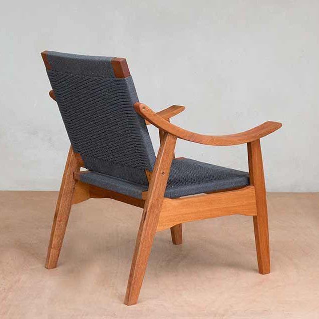 Masaya Izapa Woven Arm Chair - Charcoal | Armchairs | Modishstore - 7