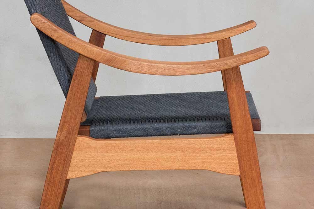 Masaya Izapa Woven Arm Chair - Charcoal | Armchairs | Modishstore - 4