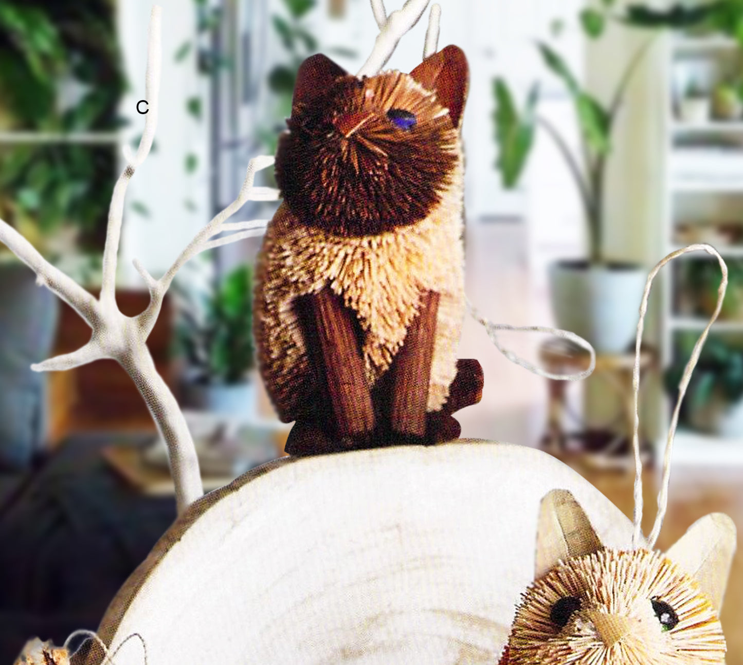 Roost Brushy Kitty Ornaments - Set Of 12-4