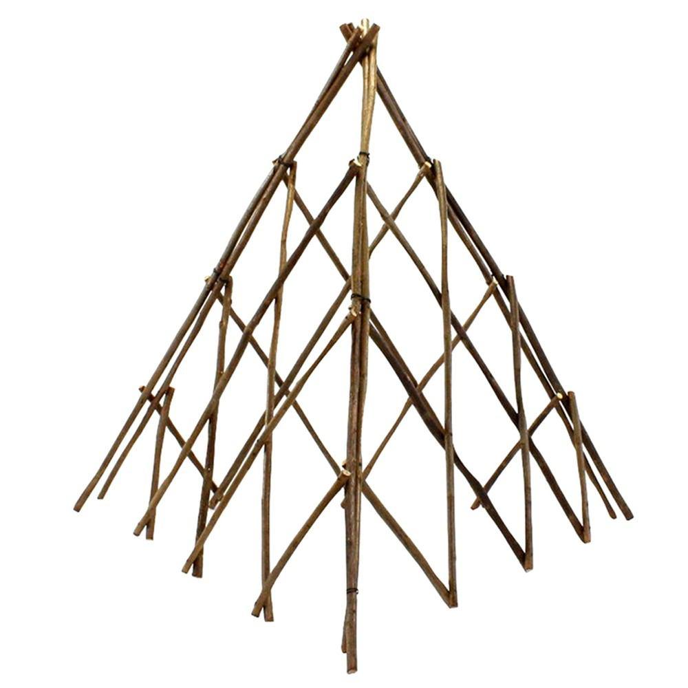 HomArt Pyramid Twig Trellis - Natural - Set of 4 - Feature Image-2