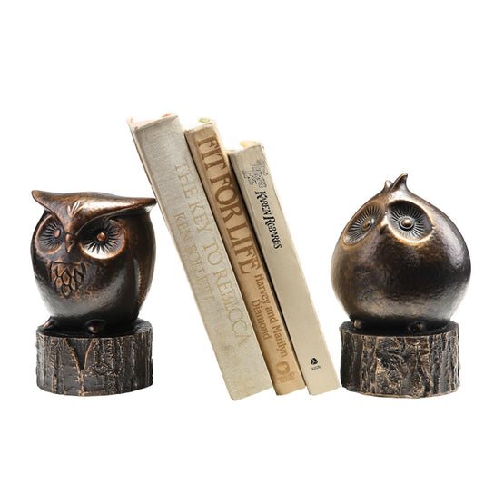 Wide-Eyed Owl Bookends By SPI Home | Bookends | Modishstore