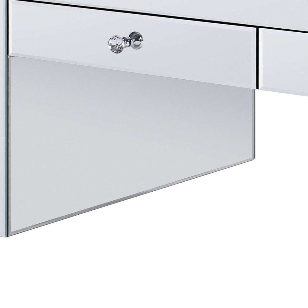 48" Mirrored Mirrored Rectangular Mirrored Coffee Table With Two Drawers By Homeroots | Coffee Tables | Modishstore - 3