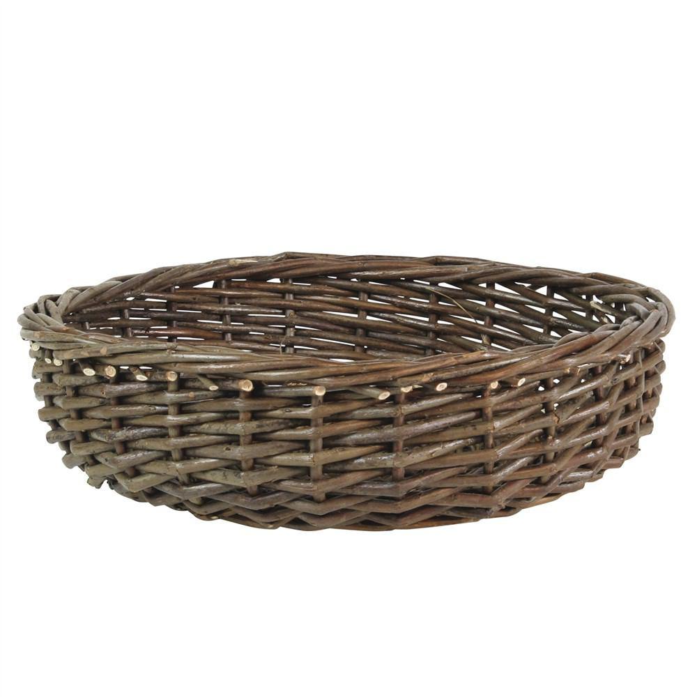 HomArt Willow Baskets Low Round - Set of 3 - Natural-4
