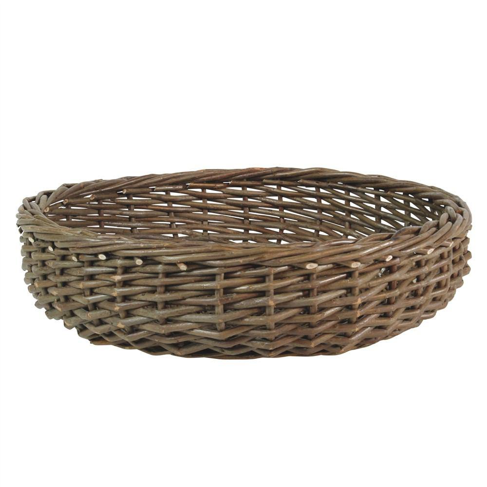 HomArt Willow Baskets Low Round - Set of 3 - Natural-5