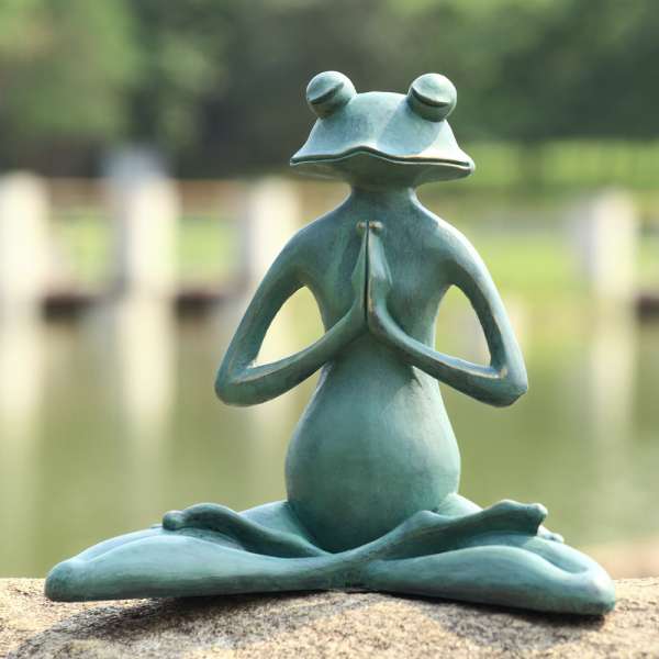 Meditating Yoga Frog Garden Sculptures By SPI Home | Garden Sculptures & Statues | Modishstore