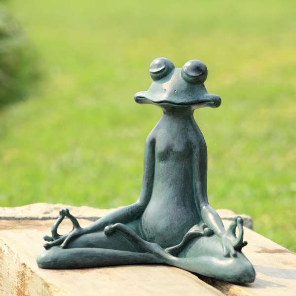 Contented Yoga Frog Garden Sculptures By SPI Home | Garden Sculptures & Statues | Modishstore