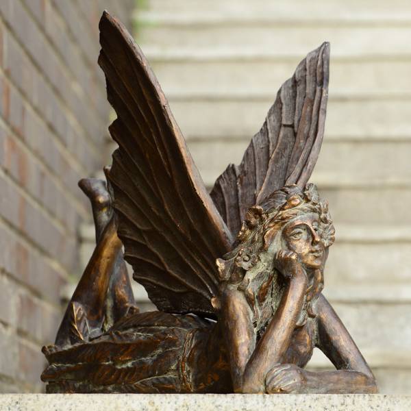 Fairy at Rest Garden Sculpture By SPI Home | Garden Sculptures & Statues | Modishstore-2